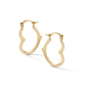 10K Gold Open Heart Hoops from Banter by Piercing Pagoda